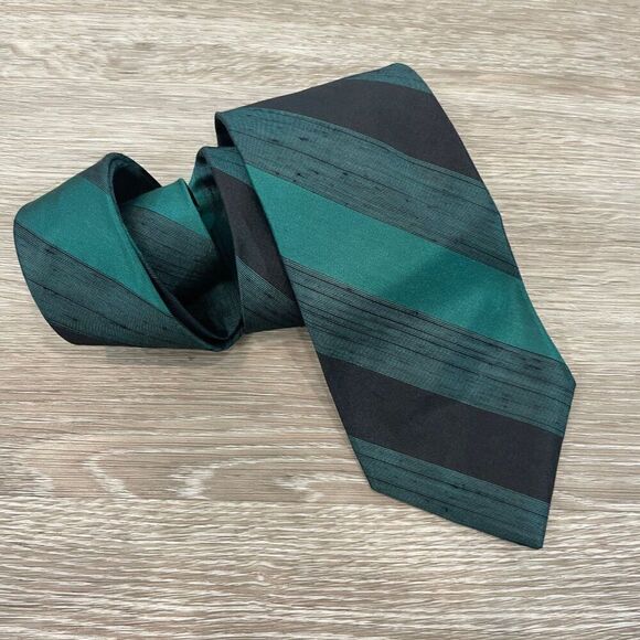 Lanvin Vintage Teal Green Silk Neck Tie - Picture 3 of 8